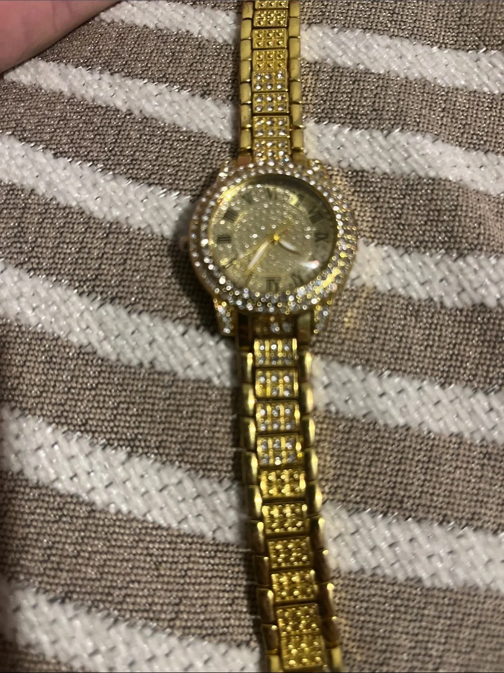 Gold Crystal Accent Women's Bracelet Watch